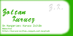 zoltan kurucz business card